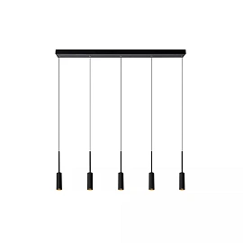 TUBULE piekaramā lampa 101 cm LED 5 x 7W 2700K melna (Lucide)