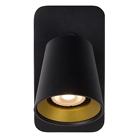TURNON gultas / sienas lampa 1x5W melna / matēts zelts (Lucide)