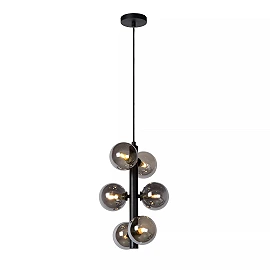 TYCHO Pendant light Ø25.5 cm 6xG9 black (Lucide)
