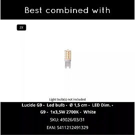 TYCHO Table lamp 2xG9 black (Lucide)