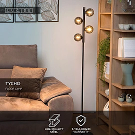 TYCHO Floor lamp 4xG9 black (Lucide)