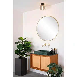 TYLER Bathroom flush ceiling light 1x33W G9 IP44 Black (Lucide)