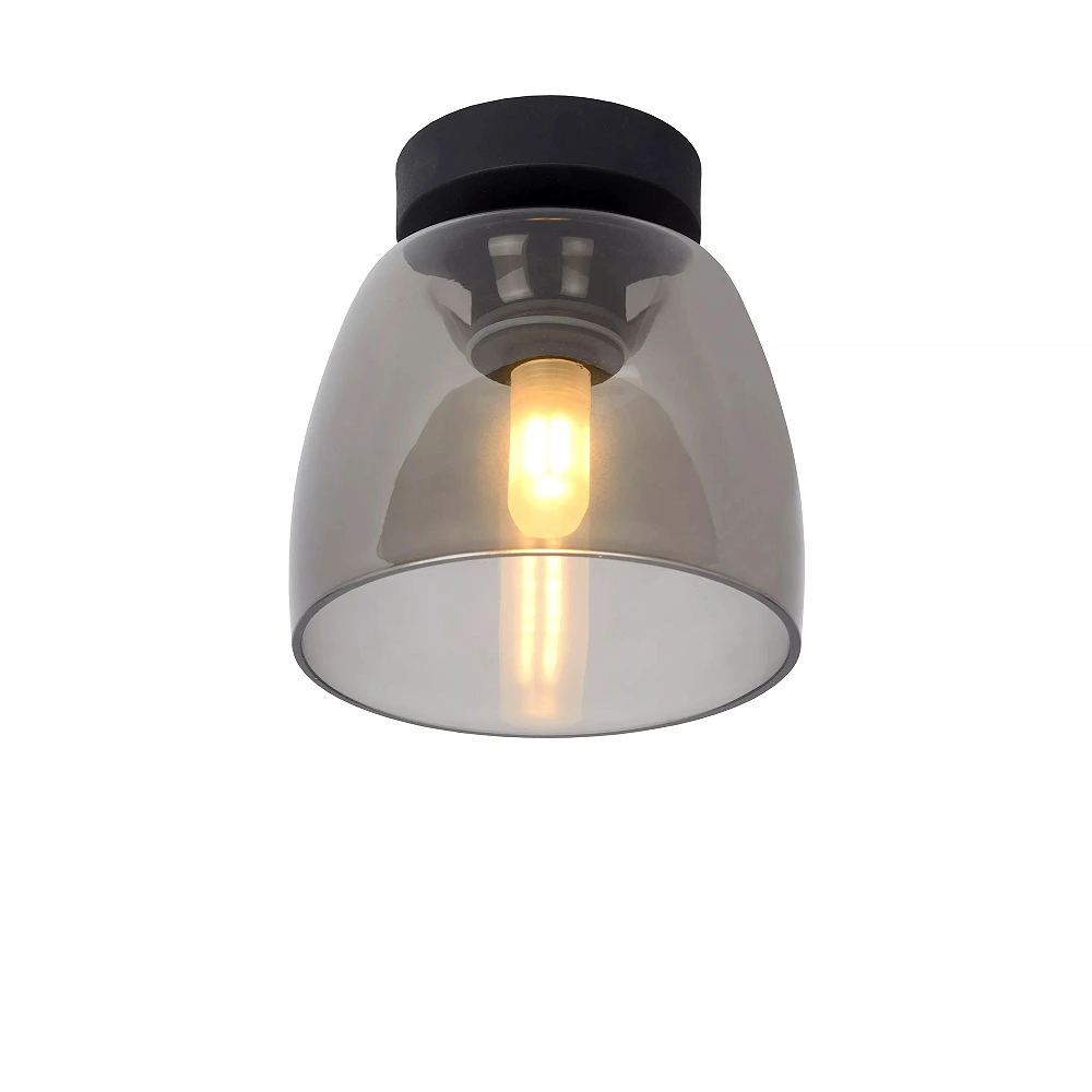 TYLER Bathroom flush ceiling light 1x33W G9 IP44 Black (Lucide)