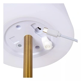 TYON rechargeable outdoor table lamp LED 1x2W matt gold (Lucide)