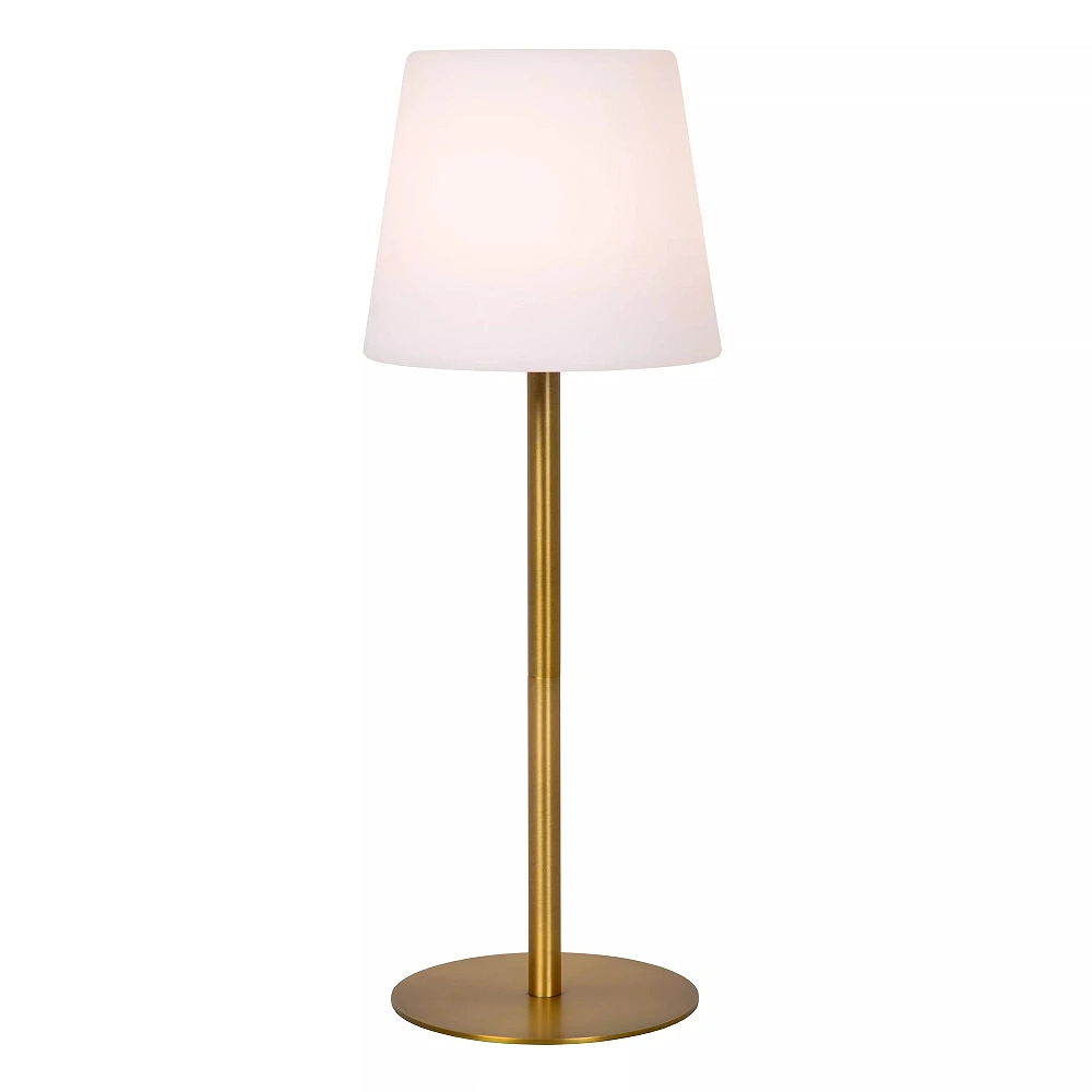 TYON rechargeable outdoor table lamp LED 1x2W matt gold (Lucide)