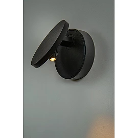 UFOR LED dim-to-warm wall light Ø12 cm black (Lucide)