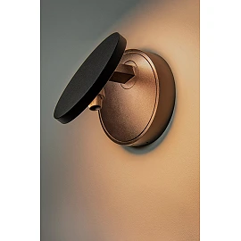 UFOR LED dim-to-warm wall light Ø12 cm black (Lucide)