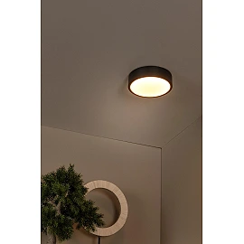 UNAR griestu lampa Ø20 cm LED 3 StepDim 12W 2700K melna (Lucide)
