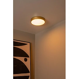 UNAR griestu lampa Ø30 cm LED 3 StepDim 18W 2700K matēta zelta/misiņa (Lucide)