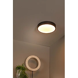 UNAR griestu lampa Ø30 cm LED 3 StepDim 18W 2700K melna (Lucide)