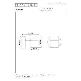 UPTON Ceiling spotlight 1xGU10 40W Smoke Grey (Lucide)
