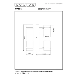 UPTON Ceiling spotlight 2xGU10 40W Smoke Grey (Lucide)