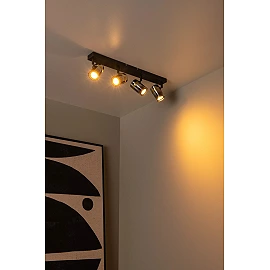 UPTON Ceiling spotlight 14,5x9 cm 4xGU10 smoke grey (Lucide)