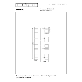 UPTON Ceiling spotlight 14,5x9 cm 4xGU10 smoke grey (Lucide)