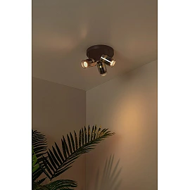 UPTON Ceiling spotlight 3xGU10 40W Smoke Grey (Lucide)