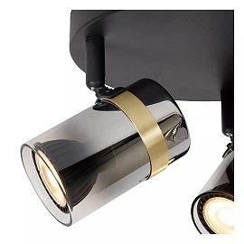 UPTON Ceiling spotlight 3xGU10 40W Smoke Grey (Lucide)