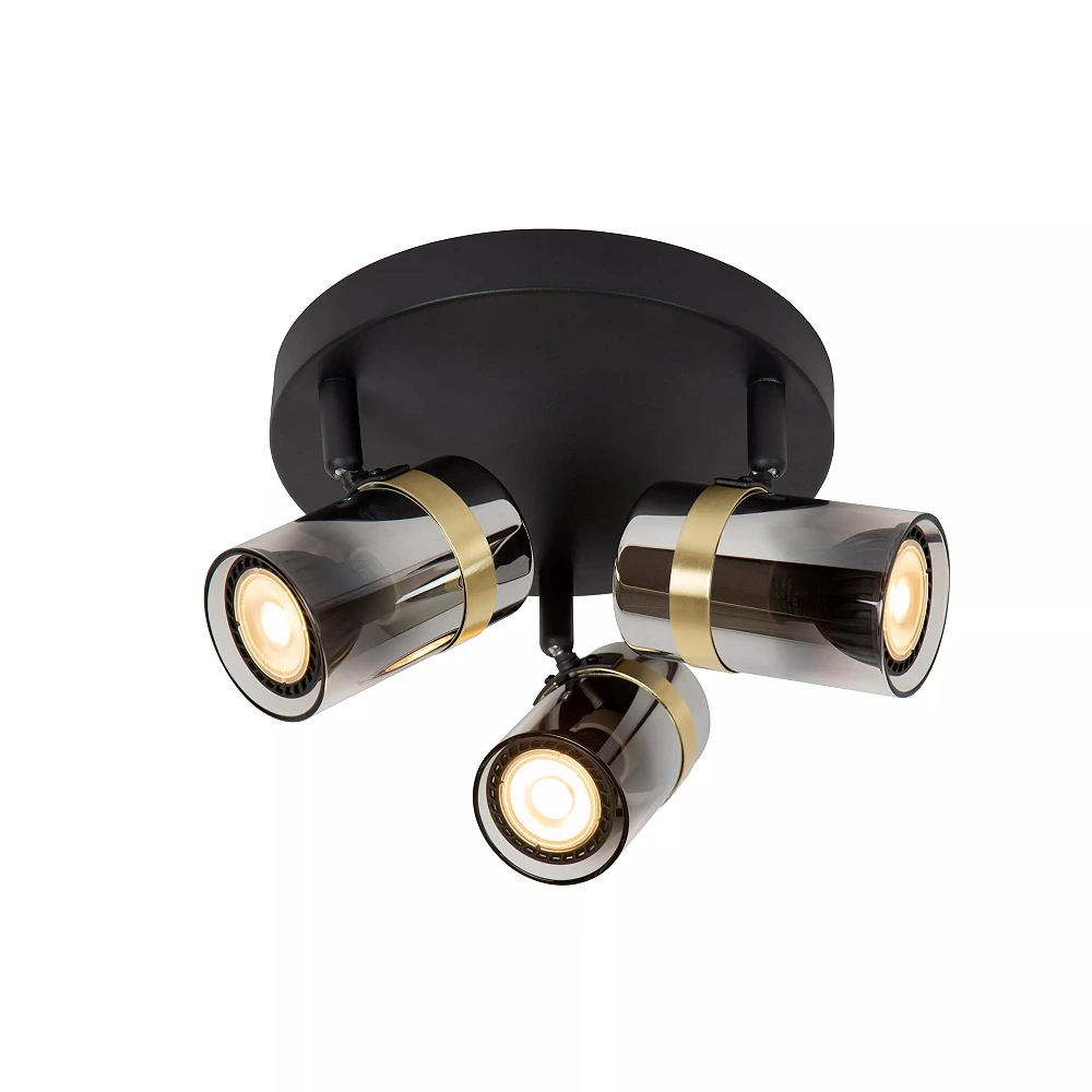 UPTON Ceiling spotlight 3xGU10 40W Smoke Grey (Lucide)