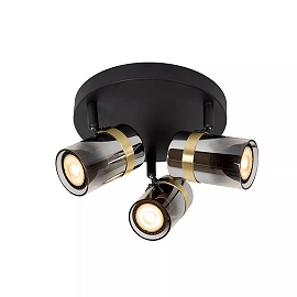 UPTON Ceiling spotlight 3xGU10 40W Smoke Grey (Lucide)