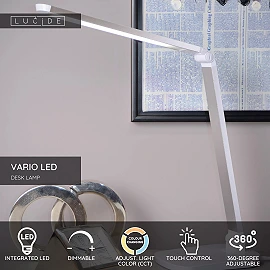 VARIO LED desk lamp LED 8W CCT white (Lucide)