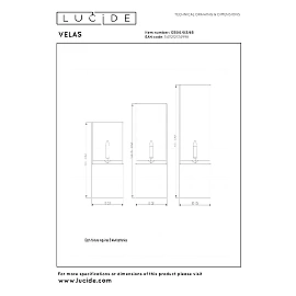 VELAS galda lampu komplekts 3 gab. Ø8 cm LED 2700K dūmu pelēka (Lucide)