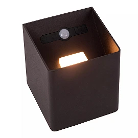 VERTIGO rechargeable indoor/outdoor wall light with PIR motion sensor, integrated dimmable LED, 6 W, 350 lm, 2700 K, black (Lucide)