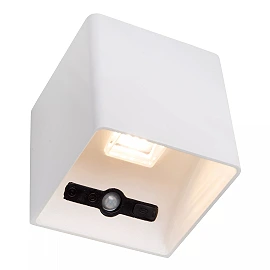 VERTIGO rechargeable indoor/outdoor wall light with PIR motion sensor, integrated dimmable LED, 6 W, 350 lm, 2700 K, white (Lucide)