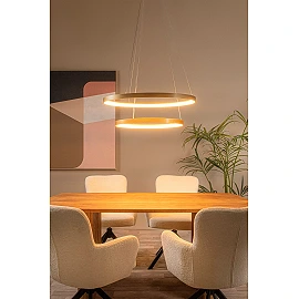 VIDAL pendant light Ø78 cm LED 92 W matt gold / brass (Lucide)