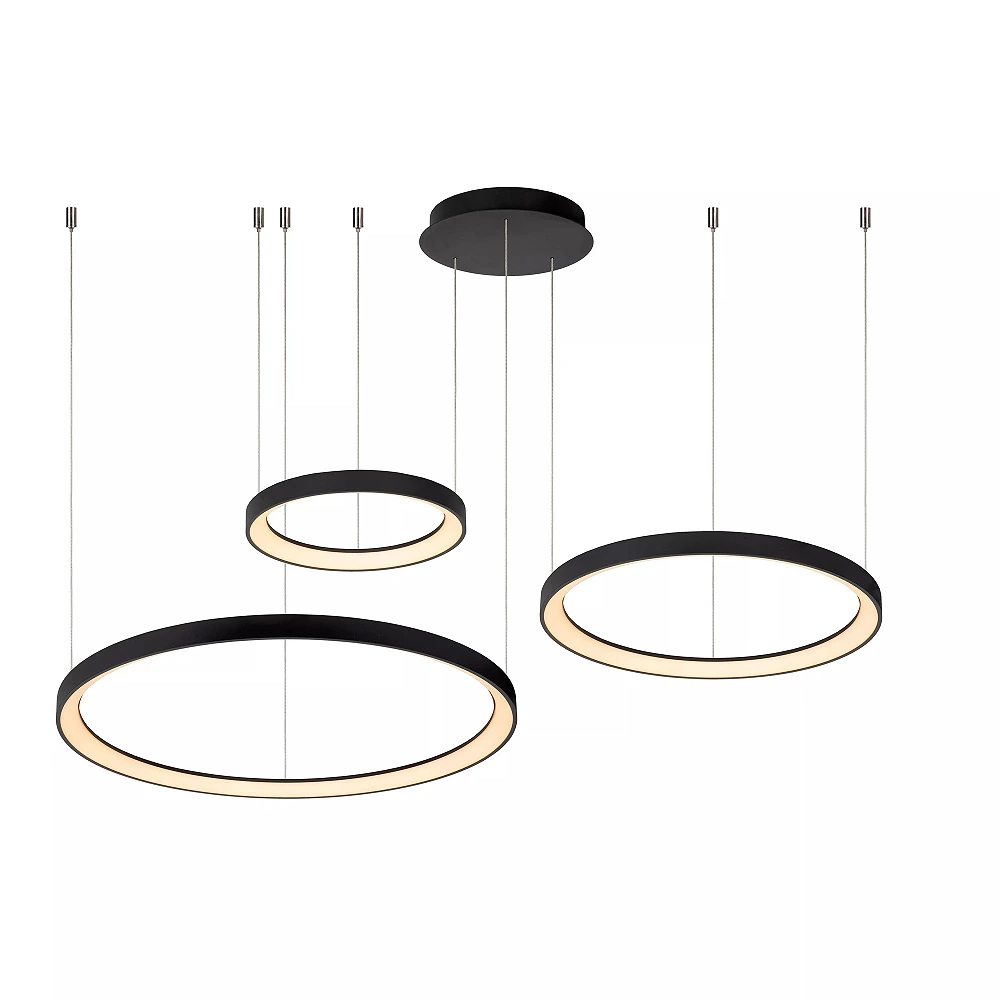 VIDAL piekaramā lampa LED dim. 1x120W melna (Lucide)