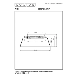 VIXI griestu lampa Ø35 cm LED 17,6W 2900K dūmu pelēka (Lucide)