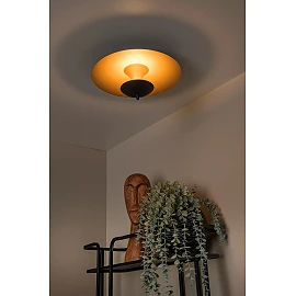 VULCAN flush ceiling light Ø35 cm LED 9W 3000K black (Lucide)