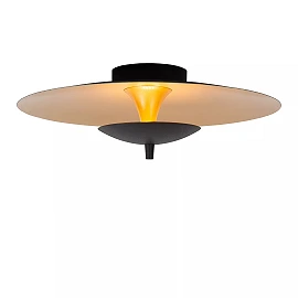 VULCAN flush ceiling light Ø35 cm LED 9W 3000K black (Lucide)