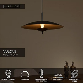 VULCAN pendant light Ø47 cm LED 9W 3000K black (Lucide)