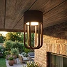 WELLS outdoor ceiling light Ø10 cm LED 8W 2700K IP54 rust brown (Lucide)