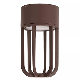 WELLS outdoor ceiling light Ø10 cm LED 8W 2700K IP54 rust brown (Lucide)