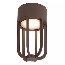 WELLS outdoor ceiling light Ø10 cm LED 8W 2700K IP54 rust brown (Lucide)