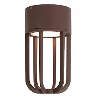 WELLS outdoor ceiling light Ø10 cm LED 8W 2700K IP54 rust brown (Lucide)