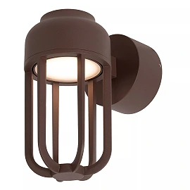 WELLS LED outdoor wall light 1 x 8 W 2700K rust brown (Lucide)