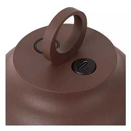 WELLS rechargeable outdoor wall light LED 5W CCT IP54 rust brown (Lucide)