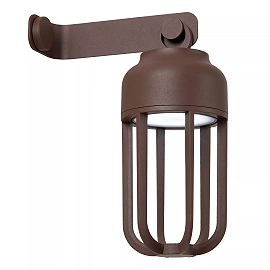 WELLS rechargeable outdoor wall light LED 5W CCT IP54 rust brown (Lucide)