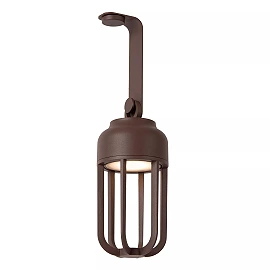 WELLS rechargeable outdoor wall light LED 5W CCT IP54 rust brown (Lucide)
