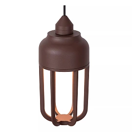 WELLS outdoor pendant light LED 1x8W 2700K rust brown (Lucide)