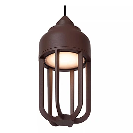 WELLS outdoor pendant light LED 1x8W 2700K rust brown (Lucide)