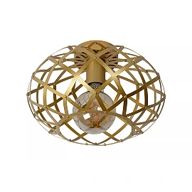 WOLFRAM flush ceiling light Ø 30 cm 1xE27 matt gold / brass (Lucide)