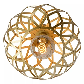 WOLFRAM flush ceiling light Ø 30 cm 1xE27 matt gold / brass (Lucide)