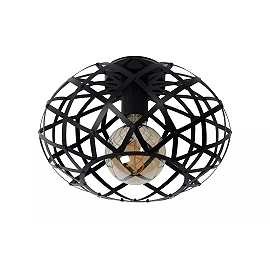 WOLFRAM griestu lampa Ø30 cm 1 x E27 melna (Lucide)