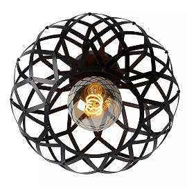 WOLFRAM griestu lampa Ø30 cm 1 x E27 melna (Lucide)