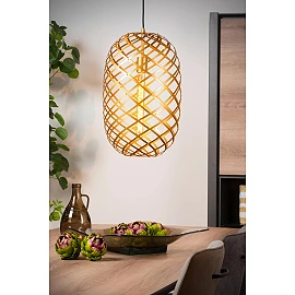 WOLFRAM pendant light Ø 32 cm 1xE27 matt gold / brass (Lucide)