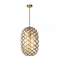 WOLFRAM pendant light Ø 32 cm 1xE27 matt gold / brass (Lucide)