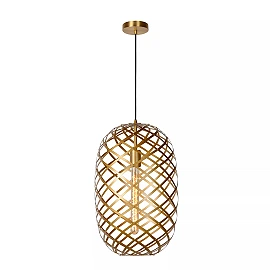 WOLFRAM pendant light Ø 32 cm 1xE27 matt gold / brass (Lucide)