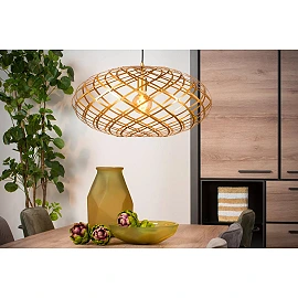 WOLFRAM pendant light Ø 65 cm 1xE27 matt gold / brass (Lucide)